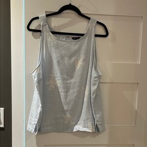 RW&CO. Light Blue Floral Tank Top